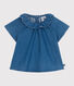 Blusa vaquera de manga corta para bebé