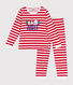 Pijama infantil de terciopelo a rayas