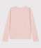 Camiseta de algodón L'ICONIQUE abrigada con cuello redondo para mujer rosa SALINE